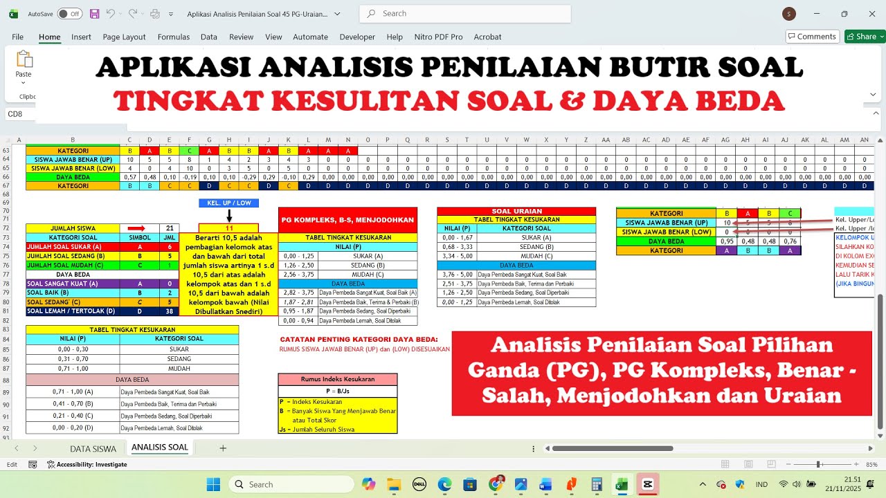 Aplikasi ANALISIS BUTIR Soal Versi Terbaru 4 1 - YouTube