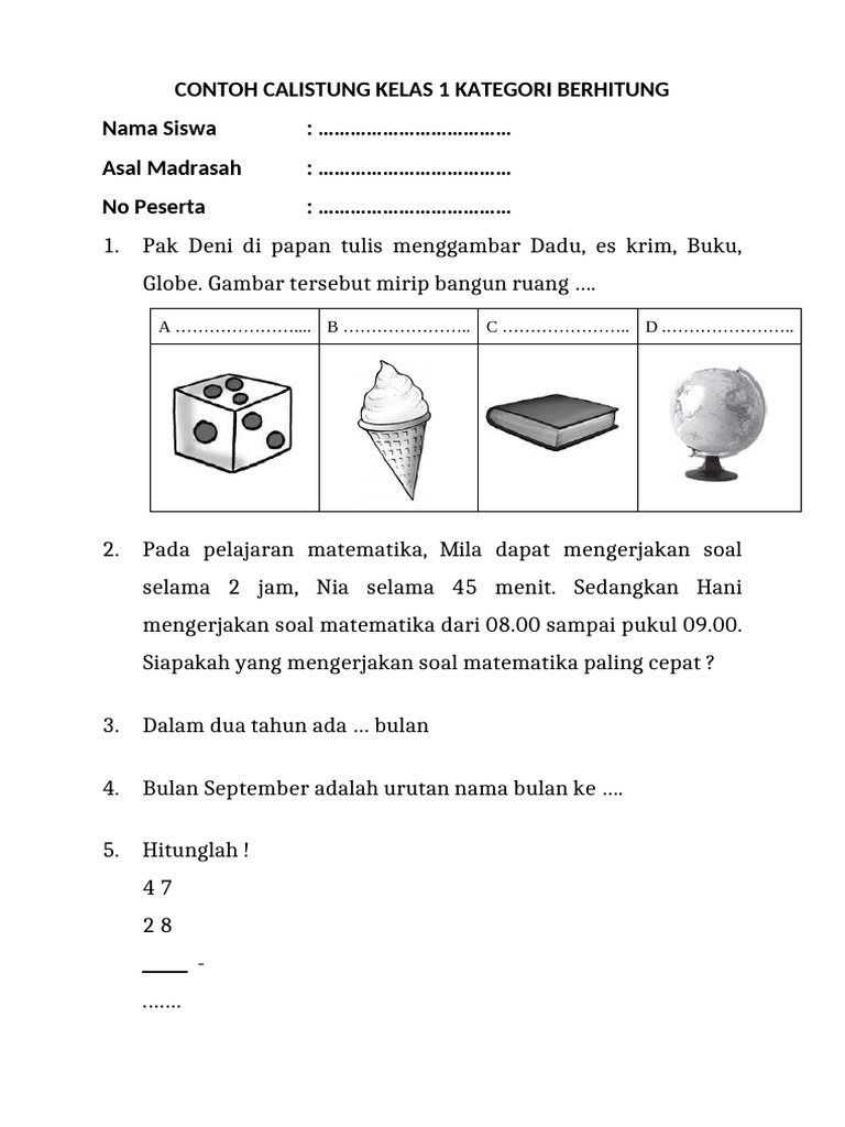 5 Contoh Soal Calistung SD Kelas 2 Tahun 2019 yang Wajib Dikuasai Siswa di 2026