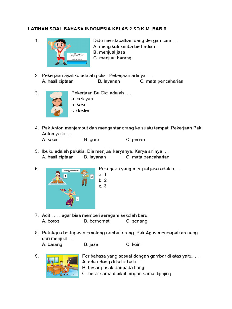 5 Rahasia Contoh Soal Cerita Anak SD Kelas 2 Bahasa Indonesia yang Wajib Tahu