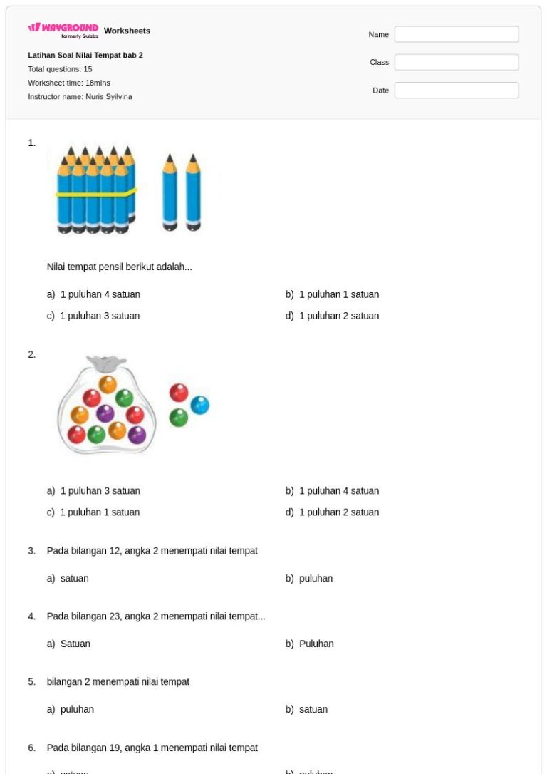 7 Trik Belajar Contoh Soal Puluhan Satuan SD Kelas 1 yang Terbukti Efektif 7 Trik Belajar Contoh Soal Puluhan Satuan SD Kelas 1 yang Terbukti Efektif