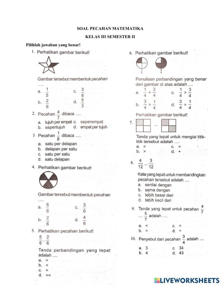 Jangan Salah Pilih! 7 Contoh Soal Matematika Kelas 3 SD Semester 1 yang Pasti Muncul di Ujian 2026