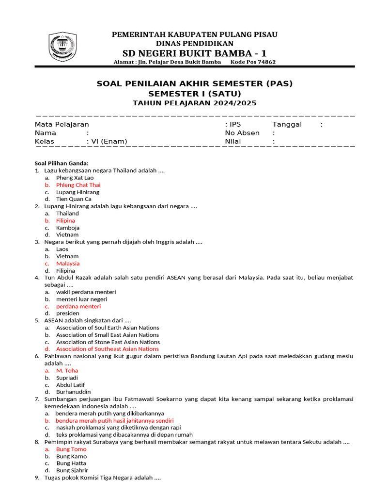 7 Rahasia Menguasai Soal IPS Kelas 6 Semester 1 dengan Mudah Sebelum Ujian Besok