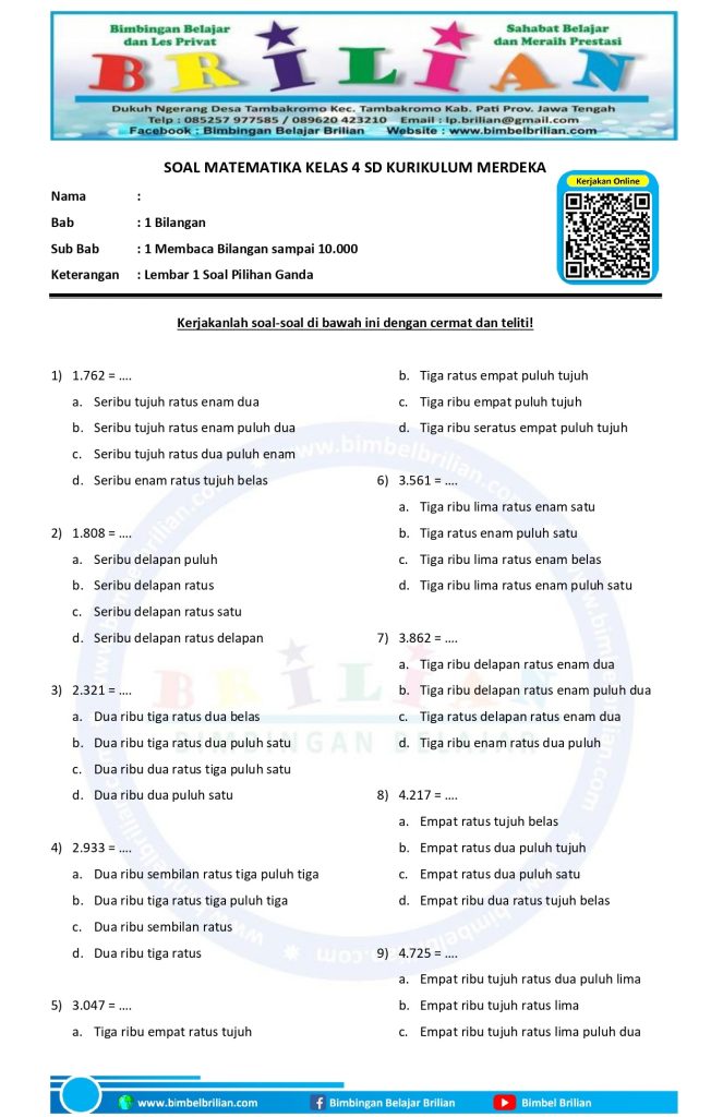 Ini 5 Contoh Soal Kelas 4 Semester 1 yang Sering Muncul di Ujian, Wajib Tahu Sebelum Terlambat