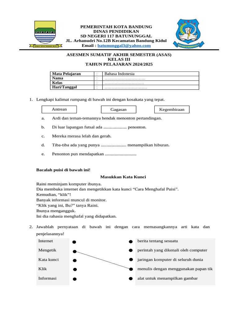 Terbukti 7 Rahasia Menguasai soal bahasa indoensia kelas 3 bab 11 Sebelum Ujian Dimulai