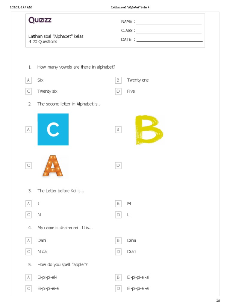 Ternyata Ini Rahasia Menguasai Soal Alphabet Kelas 4 SD yang Jarang Diketahui Orang Tua
