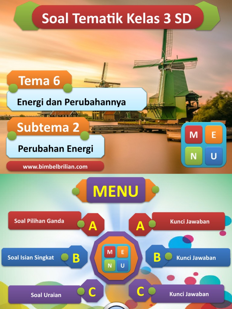 Wajib Tahu 5 Contoh Soal Tematik Kelas 3 SD Tema 6 Energi dan Perubahannya Terbaru Wajib Tahu 5 Contoh Soal Tematik Kelas 3 SD Tema 6 Energi dan Perubahannya Terbaru