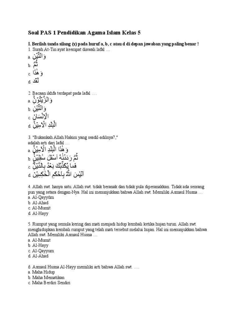 Wajib Tahu! Bocoran soal agama islam kelas 5 semester 2 dan jawabannya untuk persiapan ujian Wajib Tahu! Bocoran soal agama islam kelas 5 semester 2 dan jawabannya untuk persiapan ujian
